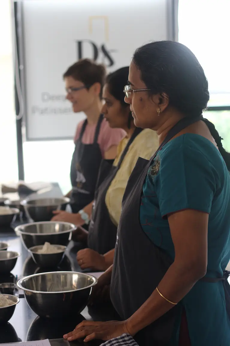 Demonstration of sourdough starter preparation and feeding